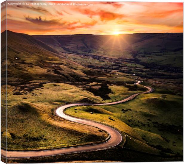 The Road out of Edale Canvas Print by K7 Photography