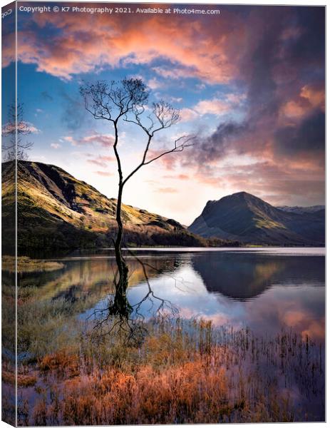 Buttermere Reflections Canvas Print by K7 Photography