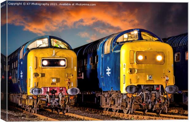 Deltics on Shed Canvas Print by K7 Photography
