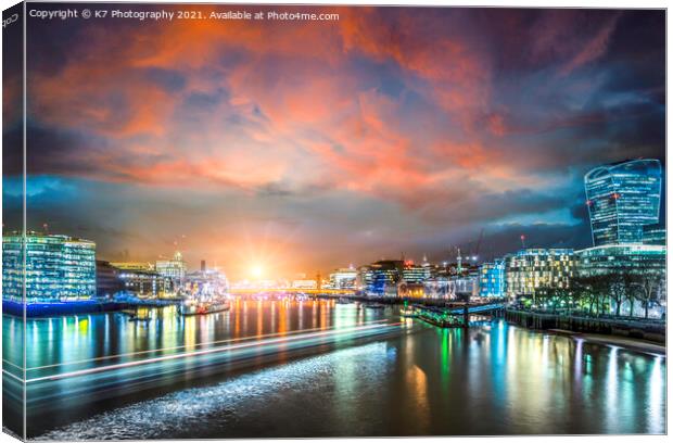 A London Skyline Scene Canvas Print by K7 Photography