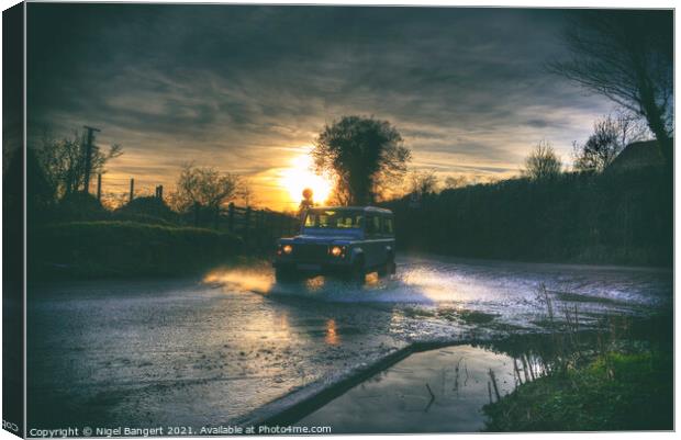 Through The Ford Canvas Print by Nigel Bangert