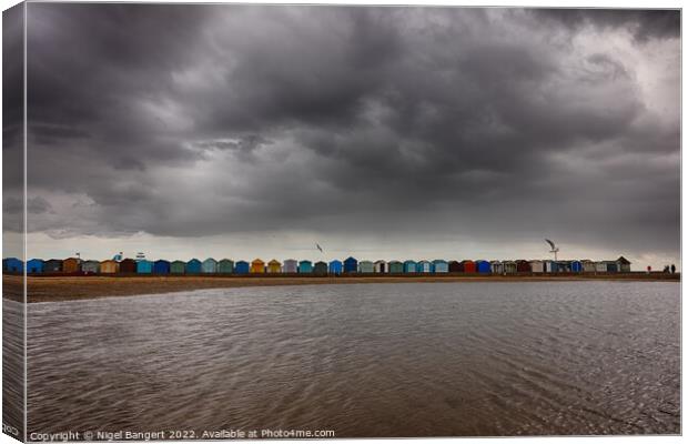 Brightlingsea Beach Canvas Print by Nigel Bangert