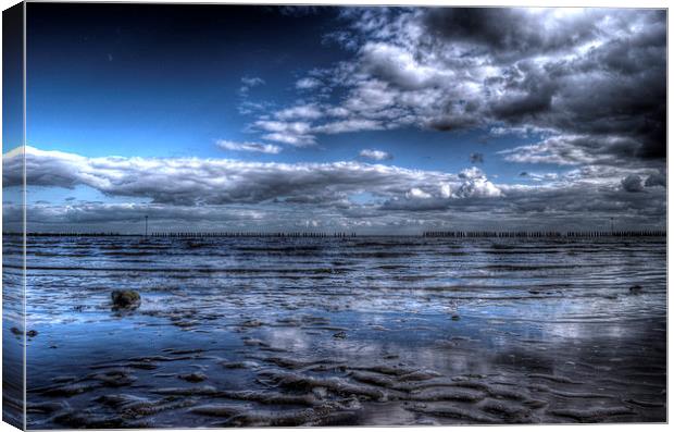 East Mersea Beach Canvas Print by Nigel Bangert