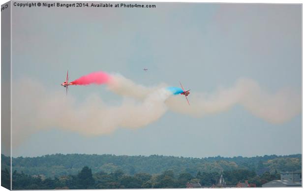  The Red Arrows Canvas Print by Nigel Bangert