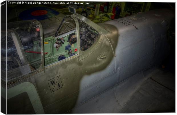  Supermarine Spitfire Cockpit Canvas Print by Nigel Bangert