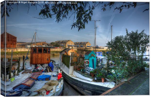   The House Boat Canvas Print by Nigel Bangert