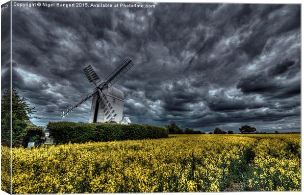 Aythorpe Roding Windmill Canvas Print by Nigel Bangert