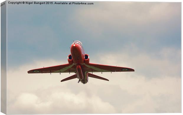     The Red Arrows  Canvas Print by Nigel Bangert