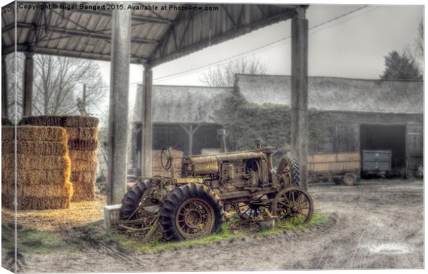   Essex Farm Tractor Canvas Print by Nigel Bangert