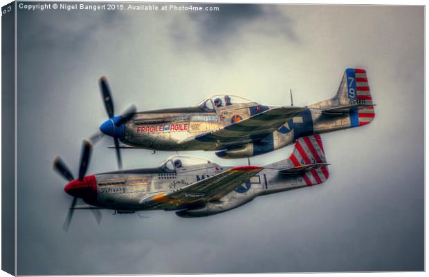  North American P-51 Mustangs Canvas Print by Nigel Bangert