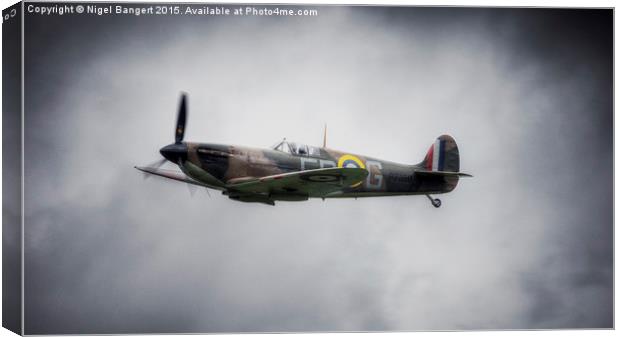  P7350 Spitfire (Mk IIa) Canvas Print by Nigel Bangert