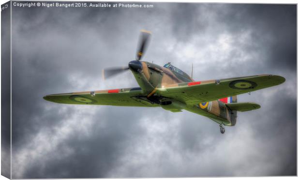  Hawker Hurricane Mk I R4118 Canvas Print by Nigel Bangert