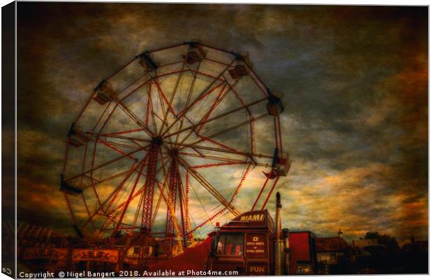Ferris Wheel Canvas Print by Nigel Bangert