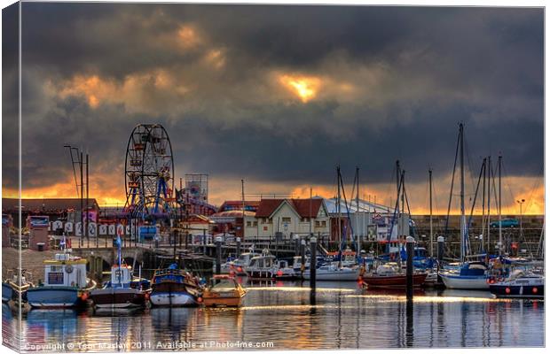 Dawn Harbour Canvas Print by Tom Maslen