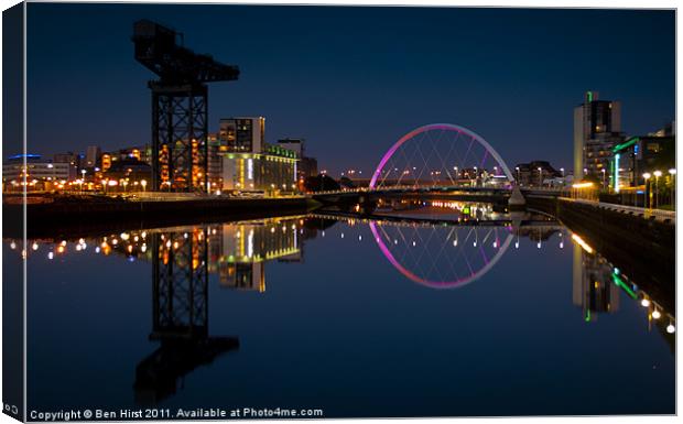 Clyde Reflections Canvas Print by Ben Hirst