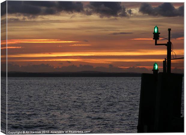 Southsea Sunset Canvas Print by Ali Kernick