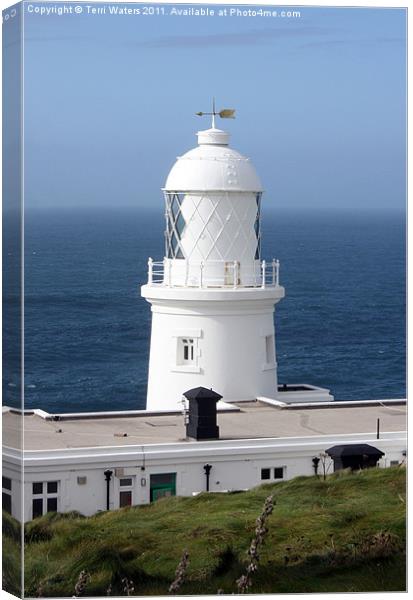 Pendeen Watch Lighthouse Canvas Print by Terri Waters