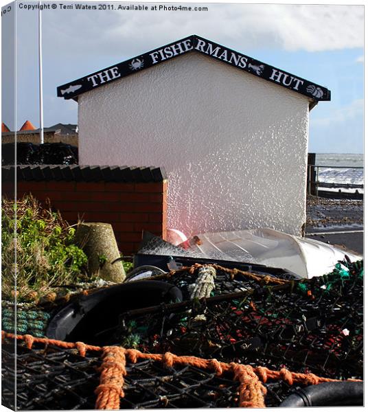 The Fisherman's Hut East Wittering Canvas Print by Terri Waters