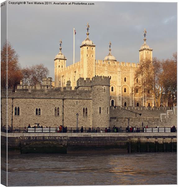 Iconic Tower of London Canvas Print by Terri Waters