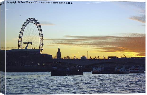 Sunset in London Canvas Print by Terri Waters