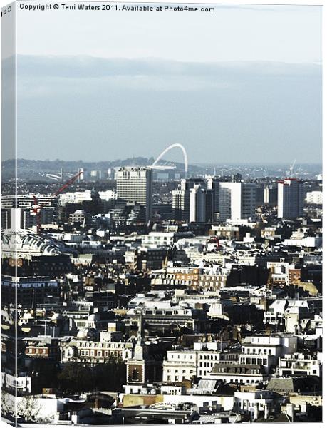 Wembley Arch on London Skyline Canvas Print by Terri Waters