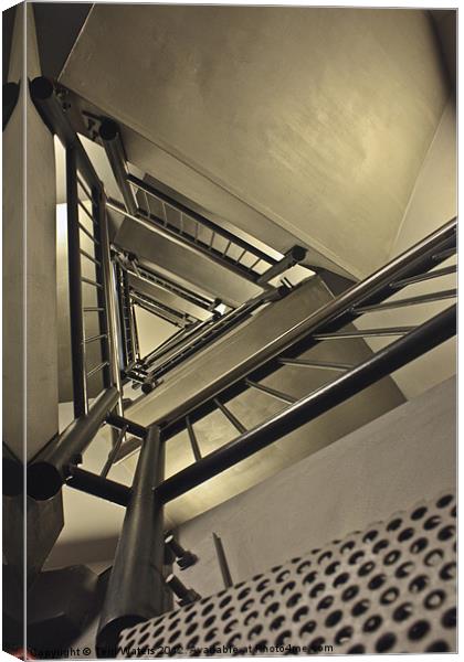 Stairing up the Spinnaker Tower Canvas Print by Terri Waters
