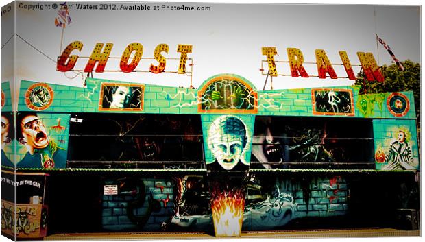 Funfair Ghost Train Looking Spooky Canvas Print by Terri Waters