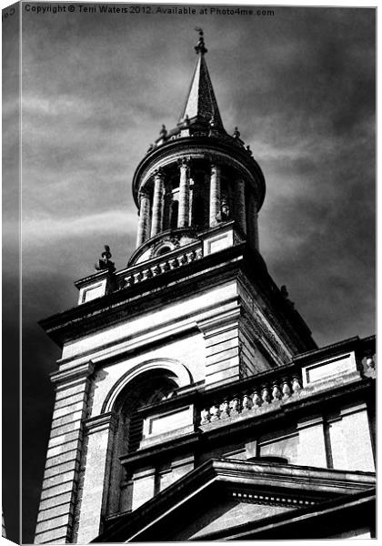 All Saints Church Oxford Monochrome Canvas Print by Terri Waters