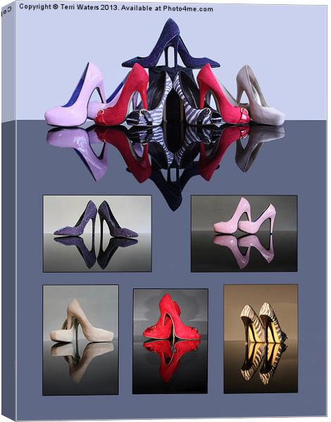 A Collection Of Stiletto Shoes Canvas Print by Terri Waters