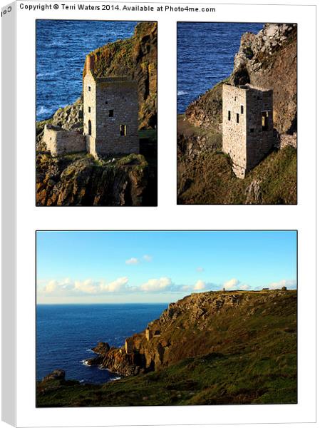 Botallack Crowns Canvas Print by Terri Waters