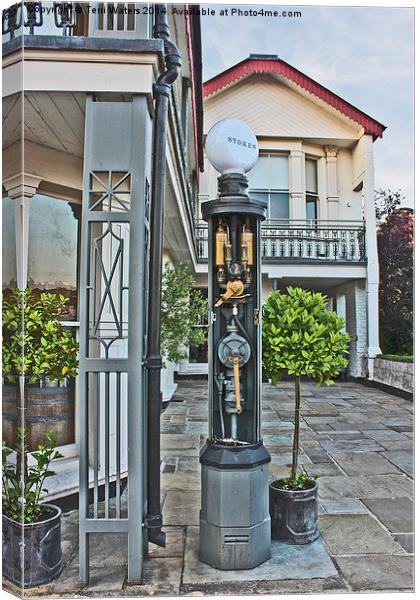 Old Petrol Pumps Stockbridge Canvas Print by Terri Waters