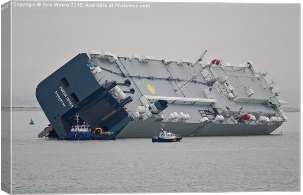  Hoegh Osaka Rescue Canvas Print by Terri Waters