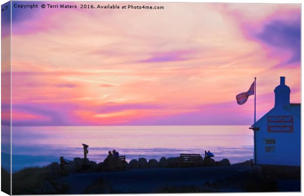 First & Last Refreshment House Surreal Sunset  Canvas Print by Terri Waters