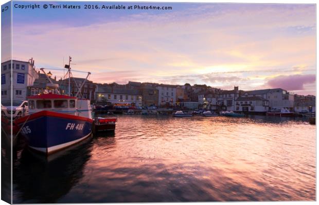 Sunset In Falmouth Canvas Print by Terri Waters