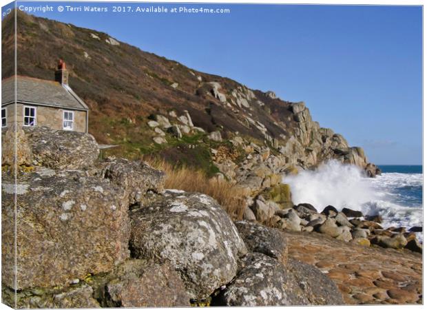 Penberth Cove Cornwall Canvas Print by Terri Waters