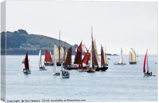 Falmouth Parade of Sail and Power Canvas Print by Terri Waters