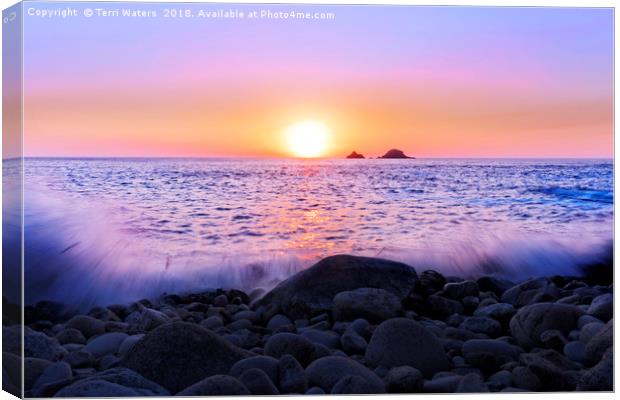 Sunset Tide Canvas Print by Terri Waters