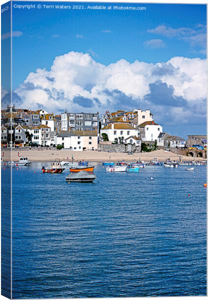 Sunny St Ives Canvas Print by Terri Waters
