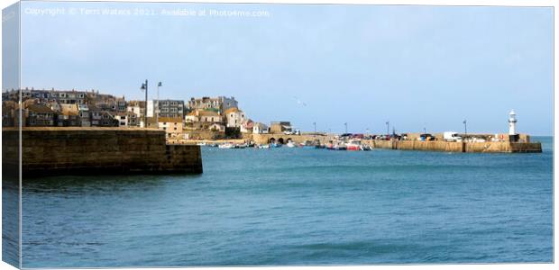 St Ives Harbour Canvas Print by Terri Waters
