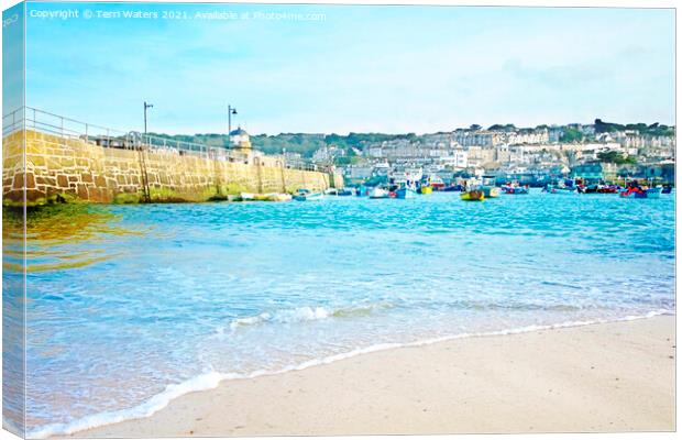 The Harbour St Ives Canvas Print by Terri Waters