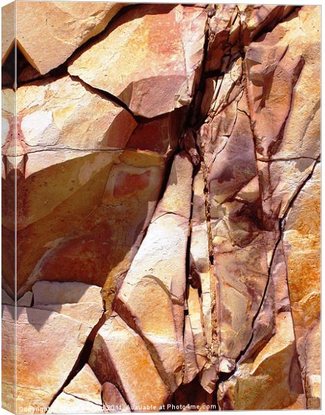 Iron mines of Greek Island Canvas Print by DEE- Diana Cosford