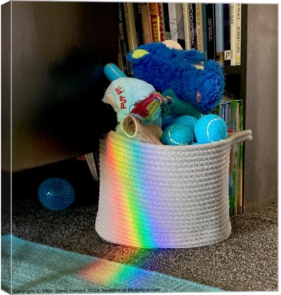 Refractions of light travelling up basket Canvas Print by DEE- Diana Cosford