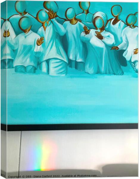 Prisms point to "Unison"  Canvas Print by DEE- Diana Cosford