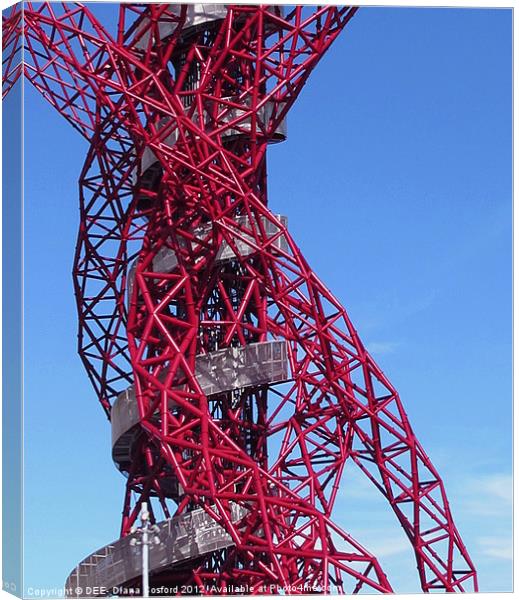 Orbit, Olympic Park Canvas Print by DEE- Diana Cosford