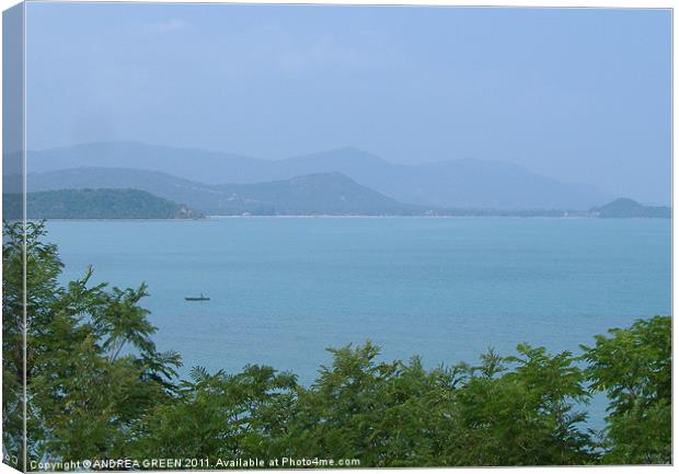 VIEW FROM KOH SAMUI Canvas Print by ANDREA GREEN
