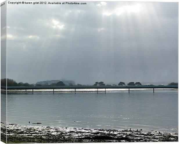 River Hamble, Southampton Canvas Print by karen grist