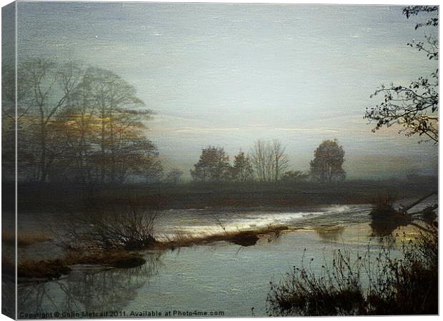 Misty Dawn. Canvas Print by Colin Metcalf