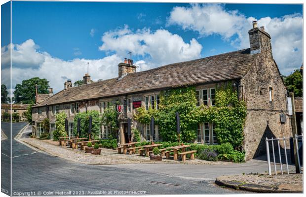 Captivating Red Lion Hotel, Burnsall Canvas Print by Colin Metcalf