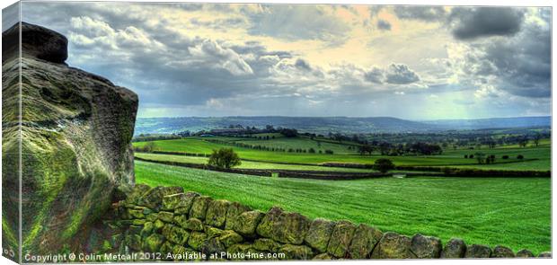 View from Almscliff Crag #1 Canvas Print by Colin Metcalf
