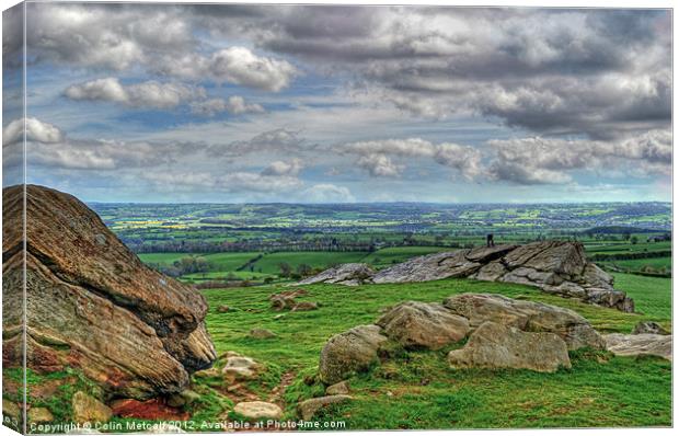 View from Almscliff Crag #4. Canvas Print by Colin Metcalf